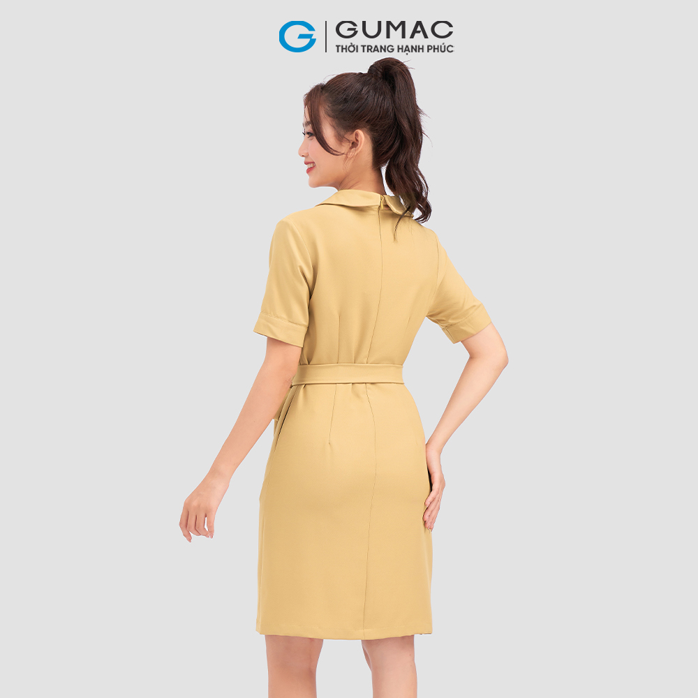 Đầm suông GUMAC LD1201 phối dây eo năng động