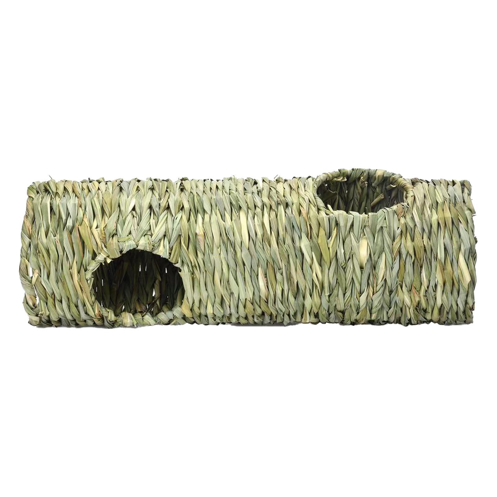 Grass Tunnel Toy Hideaway House Durable for Hamster Chinchilla Pocket Pets