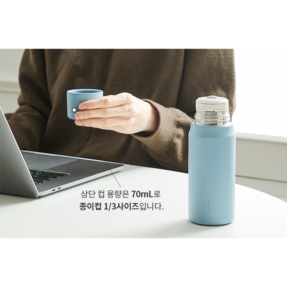 Bình giữ nhiệt Lock&Lock 505ml Maman Cup Vacuum Bottle LHC1487 - Hàng chính hãng, nắp dùng làm cốc nước uống - Hapos