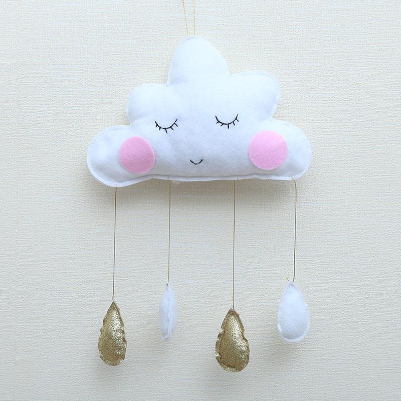 Ins Bắc Âu Sky Series Đám Mây Tường Treo Lều Treo Tường Nụ Cười Raindrop Mây Chăn Ga Gối Nữ Trang Trí Phòng
