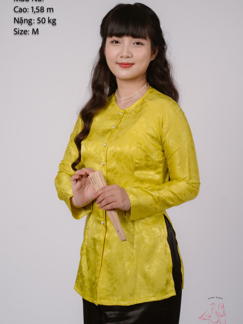 Áo lẻ bà ba gấm Hồng cánh sen/ Xanh nước biển/ Vàng Đồng/ Vàng chanh/ Đỏ đô- Bà ba Bigsize