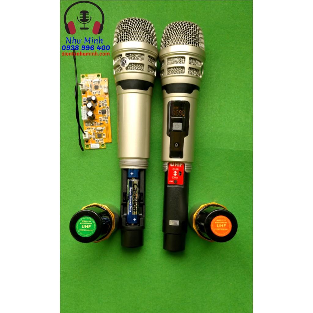 BỘ MIC LOA KÉO CAO CẤP M-02 - CÓ CHỈNH TẦN SỐ - LỚN NHỎ