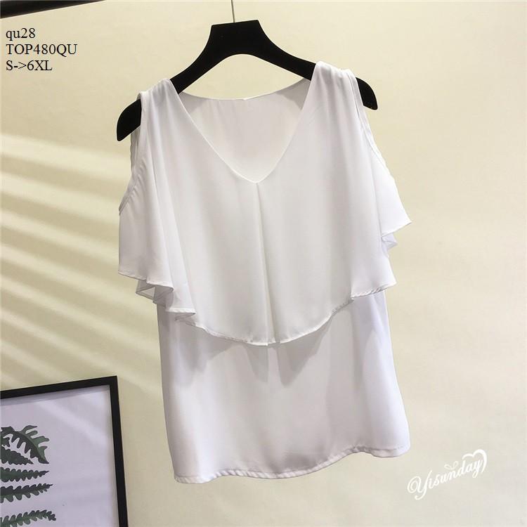 TOP392 ÁO VOAN KIỂU KHOÉT VAI