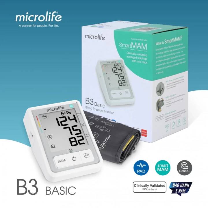 Máy Đo Huyêt Áp Bắp Tay Microlife B3 Basic