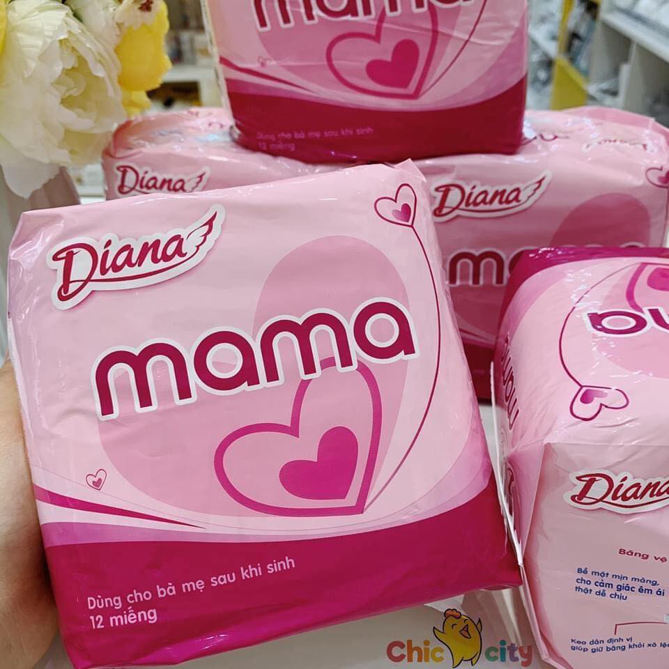Băng vệ sinh Diana Mama dành cho phụ nữ sau sinh (12 miếng)