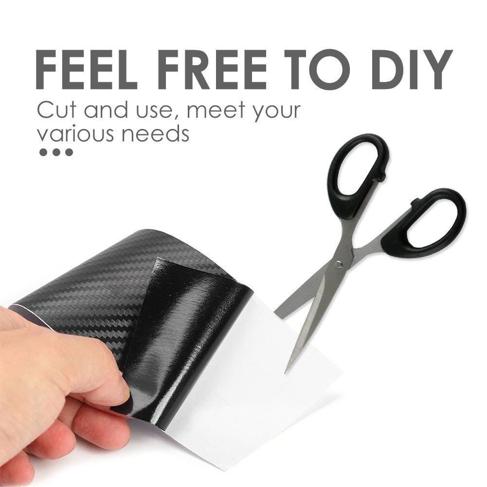 Decal Nano Dày - Dẻo Đa Năng, Chống Thấm, Chống Trầy Xước Cuộn Dài 3 Mét - Vân carbon - băng dính trong suốt - Đen Carbon