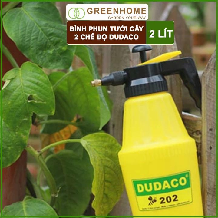 Bình tưới cây 2 lít Dudaco. Hàng chính hãng, Bền, Đẹp, 2 chế độ Phun tưới
