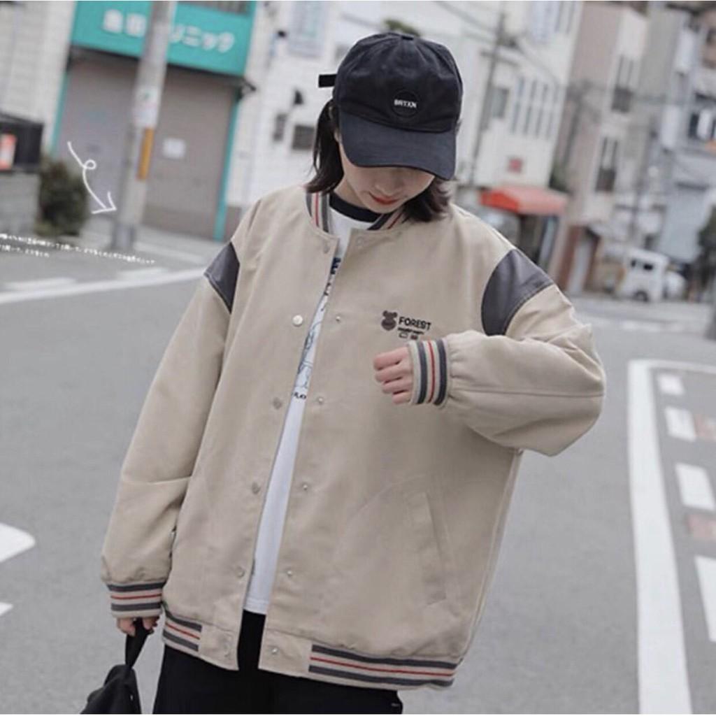 Áo Khoác BOMBER GẤU FOREST Ulzzang Unisex