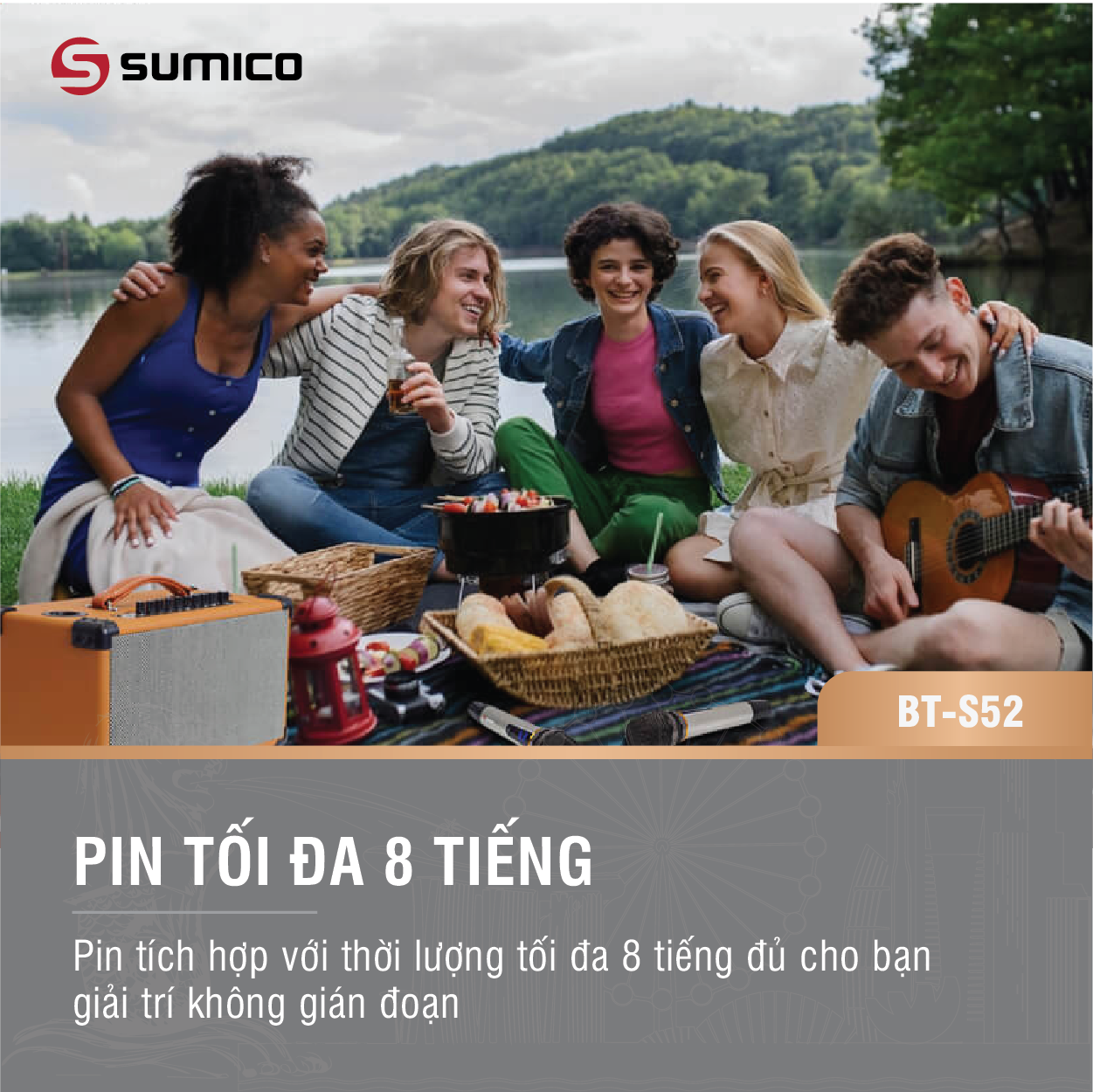 Loa Karaoke Di Động Sumico BT-S52 - Hàng Chính Hãng