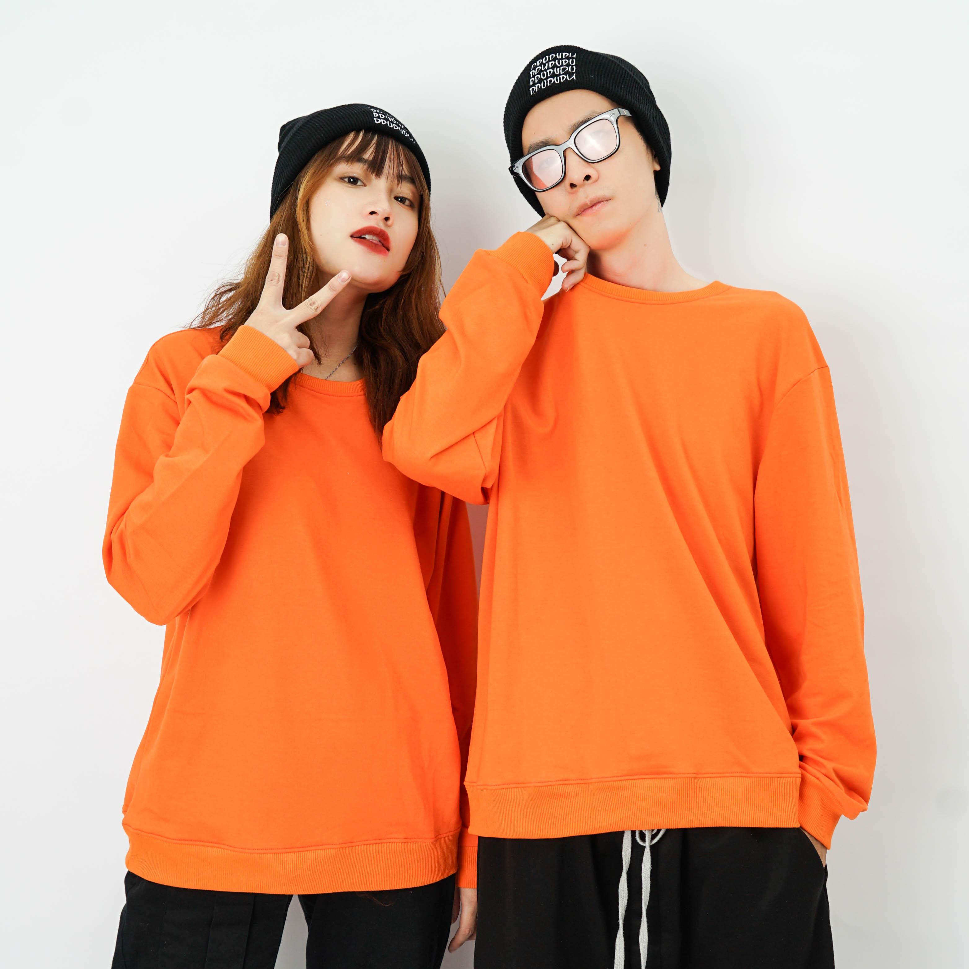 Áo dài tay trơn Unisex N7 Basic Sweater Ulzzang cặp đôi nam nữ nỉ da cá form rộng oversize Hàn Quốc
