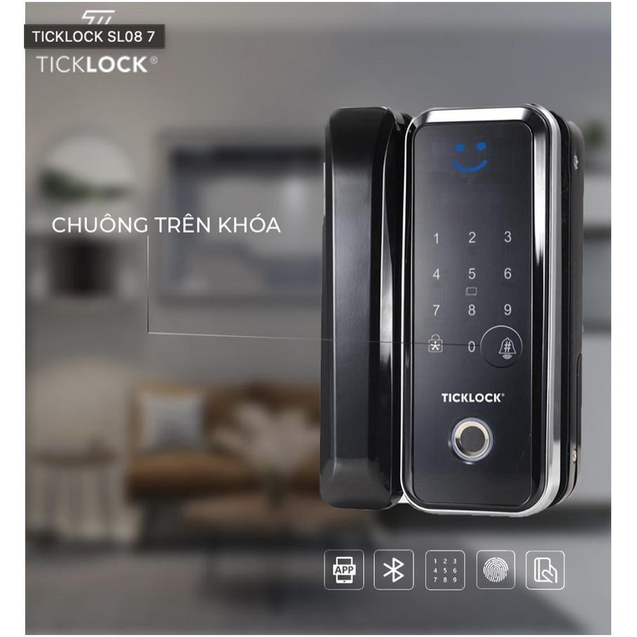 Khoá vân tay cao cấp cửa kính cường lực TICKLOCK SL08