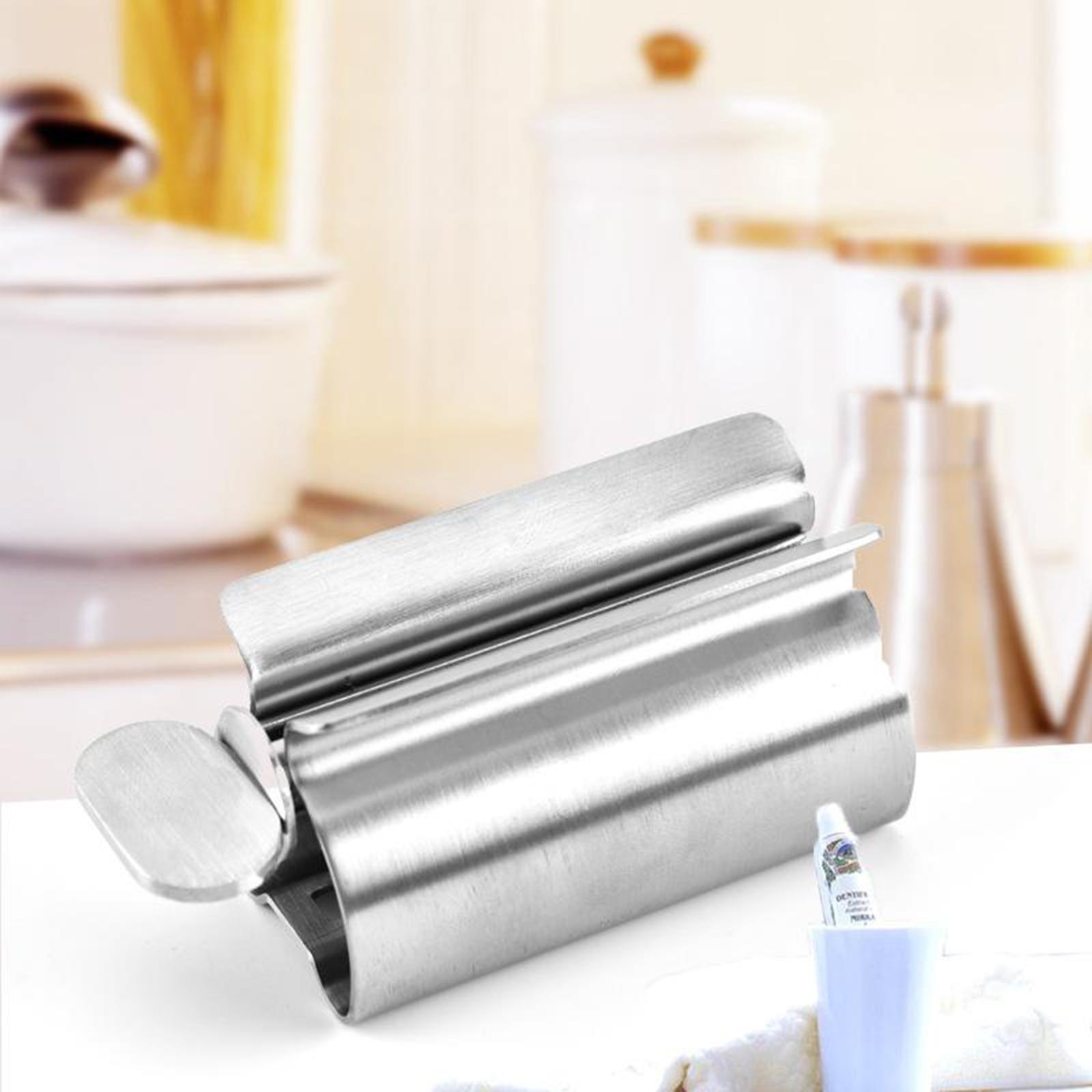 Toothpaste Squeezer 304 Stainless Steel Toothpaste Tube Wringer Seat Holder Stand for Bathroom