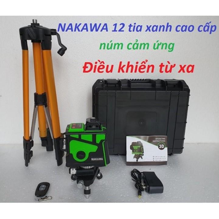 Máy cân mực laze 12 tia- máy cân mực Nakawwa có điều khiển từ xa