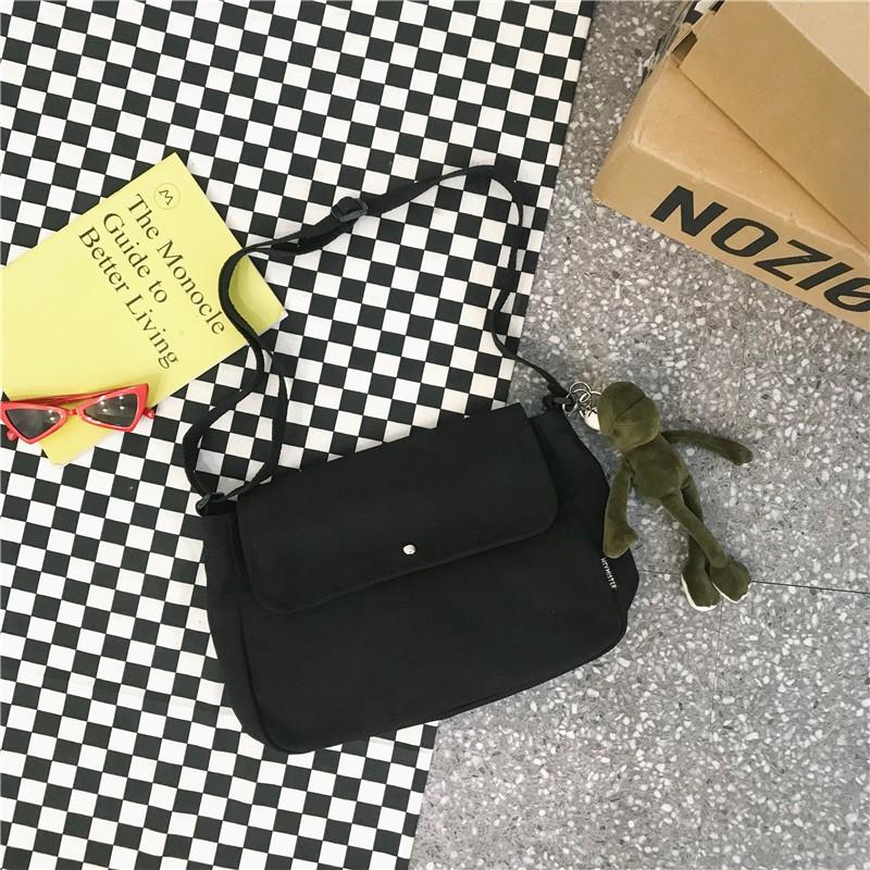 Túi Vải Đeo Chéo Nam, Nữ Basic, Túi Vải Canvas Đựng Đồ Tiện Lợi Kiểu Dáng Đơn Giản - OTV023 - Ope Store