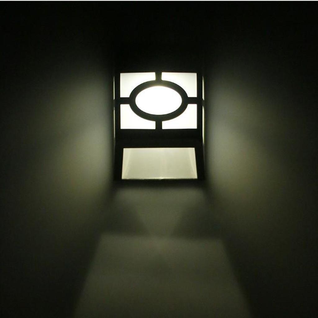 2Pcs LED Solar Power Wall Light Warm Light for Outdoor Patio Garden Yard