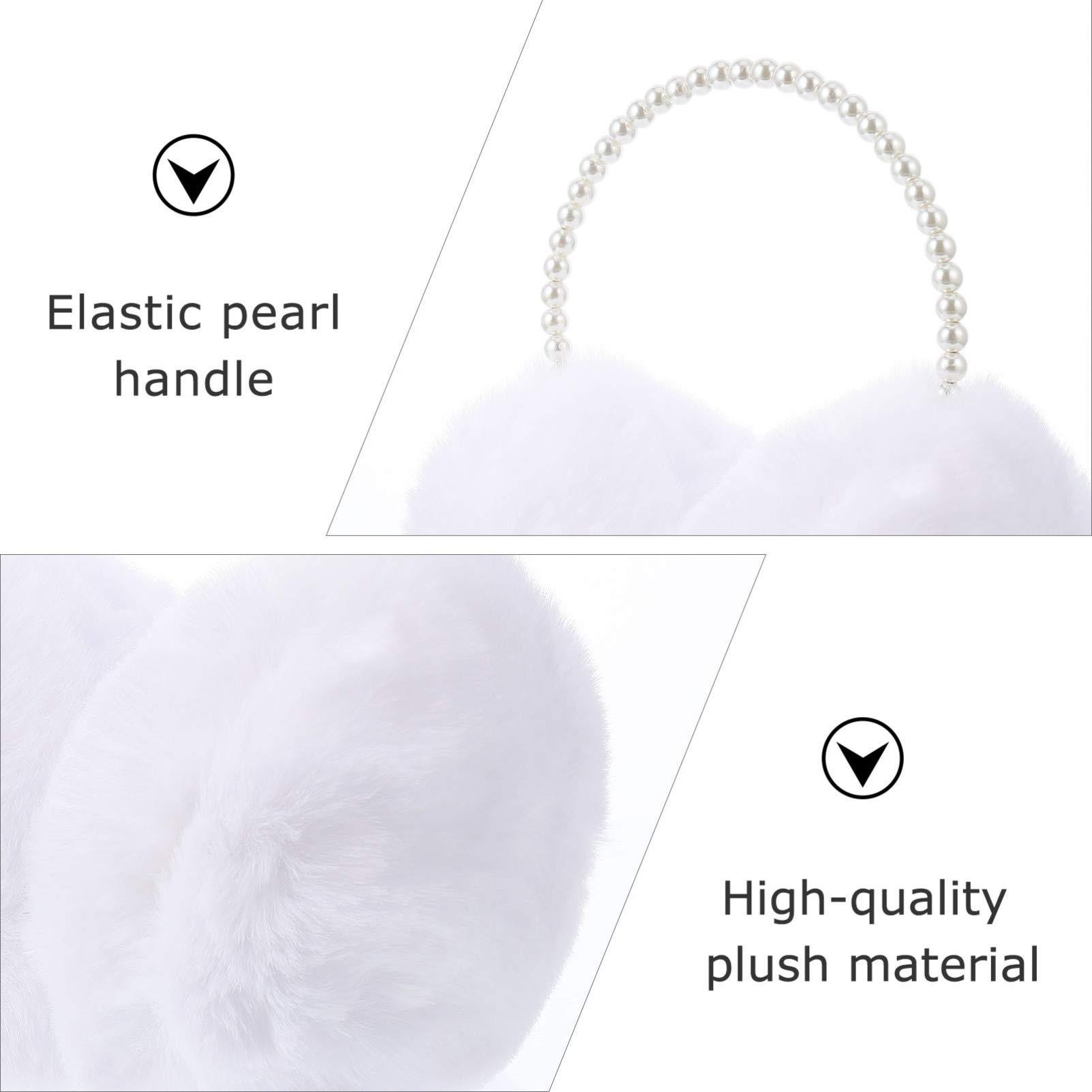 Mùa Đông Tai Giáng Sinh Ngọc Trai Tai Ấm Chăn Đầu Cho Nữ Cô Gái Thể Thao Ngoài Trời Thời Tiết Lạnh Trắng