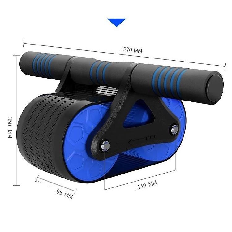 Con lăn tập cơ bụng 2 bánh công nghệ mới có phanh lò xo trợ lực+ tặng thảm lót đầu gối