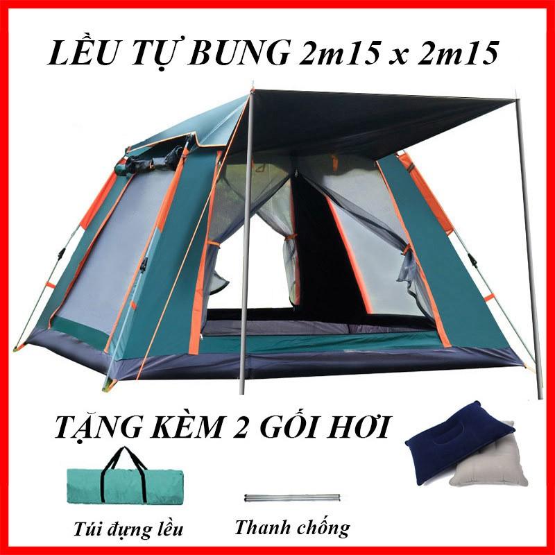 Lều dã ngoại tự bung 4-6 người chống nước chống tia tử ngoại KT 2m*2m TẶNG 2 GỐI HƠI Lều du lịch tự bung