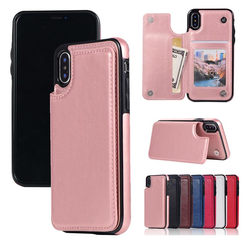 Ốp Lưng Da Có Ngăn Đựng Thẻ Cho Iphone 11 Pro Xs Max Xr I8 I7 I6 Plus Se2020