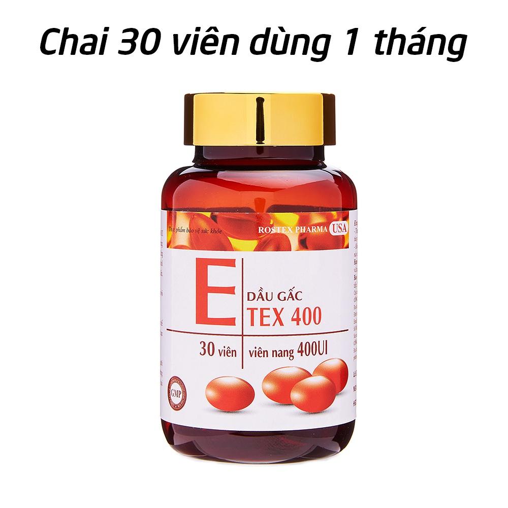 Viên uống đẹp vitamin e đỏ 400 iu, dầu gấc, nha đam HDPHARMA giảm nám sạm da - 30 viên
