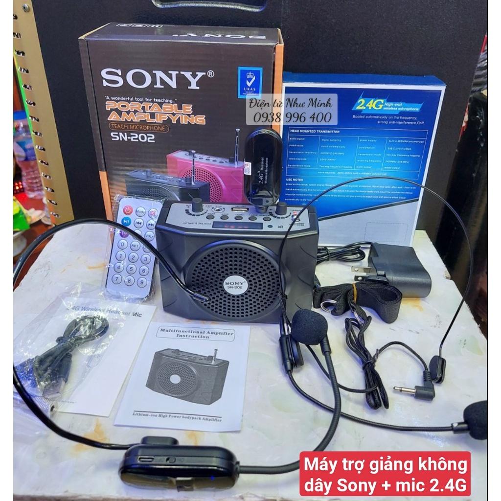 Máy trợ giảng không dây SonSN-202 + Mic 2.4G UHF Wireless Sóng xa