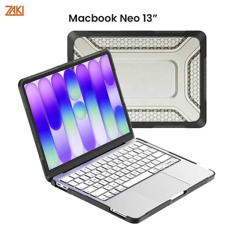Ốp lưng chống sốc cho MacBook Neo 13″ ZAKI EvoShell Case - Hàng Chính Hãng