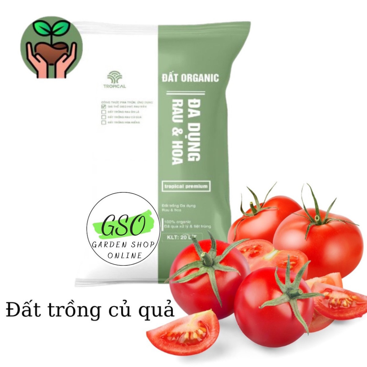 Đất trồng rau ăn củ quả, thân leo Tropical Premium