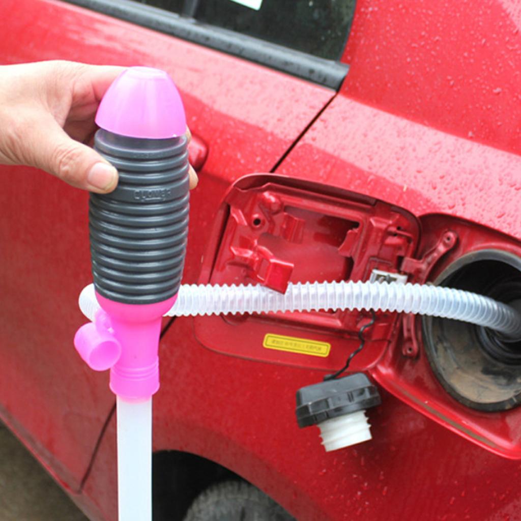 Portable Manual Car Siphon Hose Oil Water Liquid Transfer Hand Pump