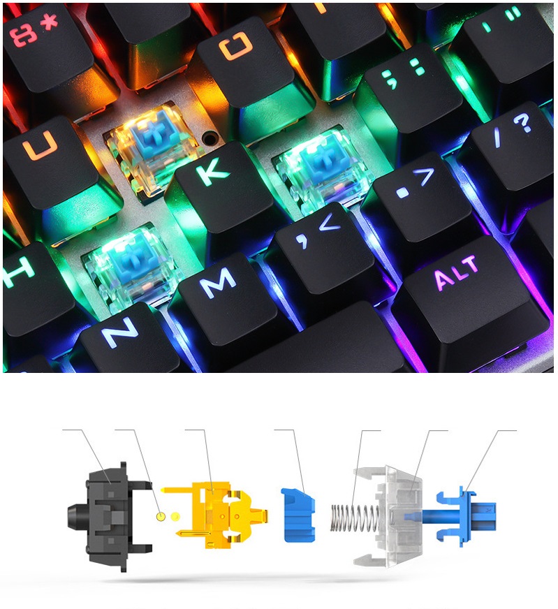 Bàn phím cơ FV-Q302 Full LED chuyên game