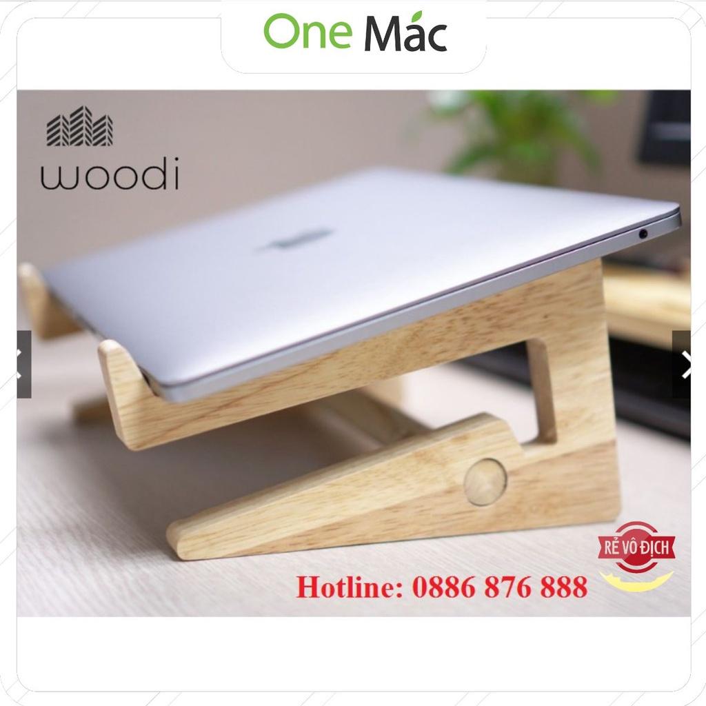 Đế tản nhiệt kiêm giá đ cho laptop, macbook bằng gỗ tự nhiên bền đẹp (Loại 2 tầng)