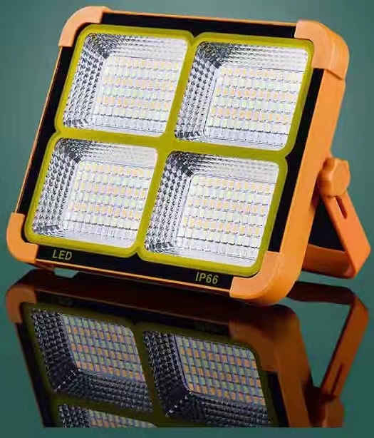 Đèn tích điện năng lượng mặt trời 300W siêu sáng sạc bằng năng lượng mặt trời hoặc điện có cổng USB sạc điện thoại chống nước đèn led đèn năng lượng mặt trời xách tay