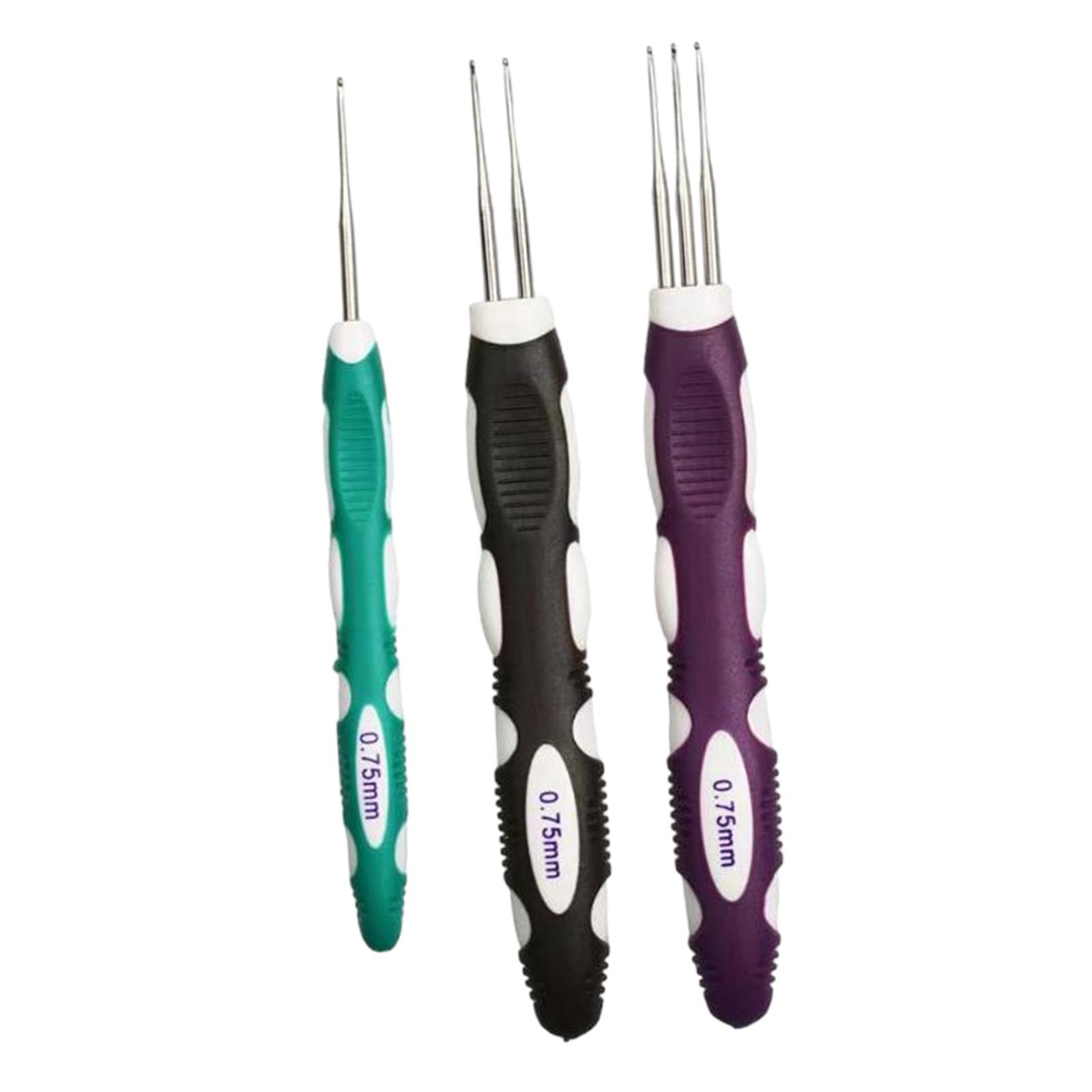 3 Pieces Dreadlock Crochet Hook Practical 1 Hook 2 Hook 3 Hooks Hair Making