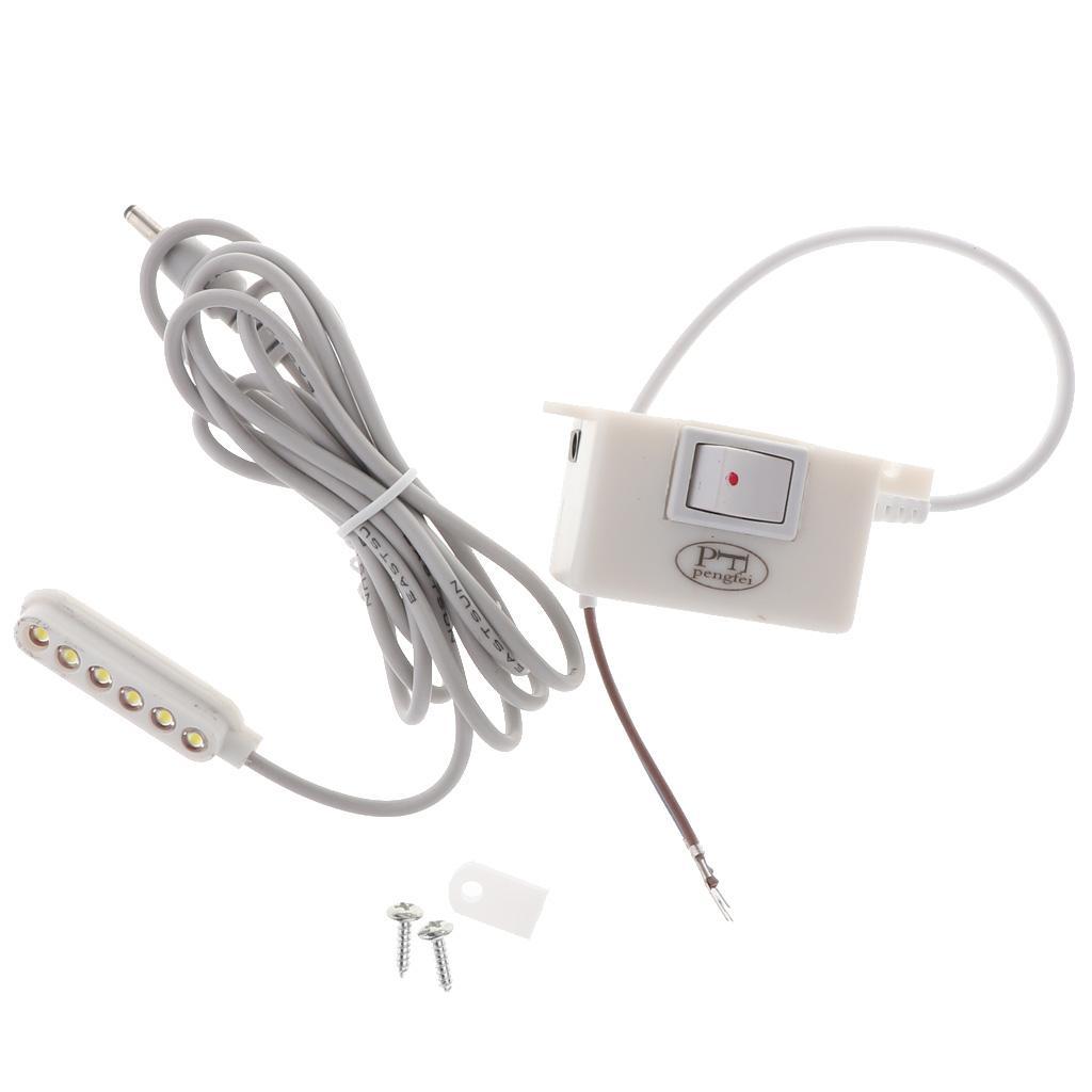 3X 220V 0.5W 6 LED Lamp Sewing Machine With Magnetic Base Switch Working Light