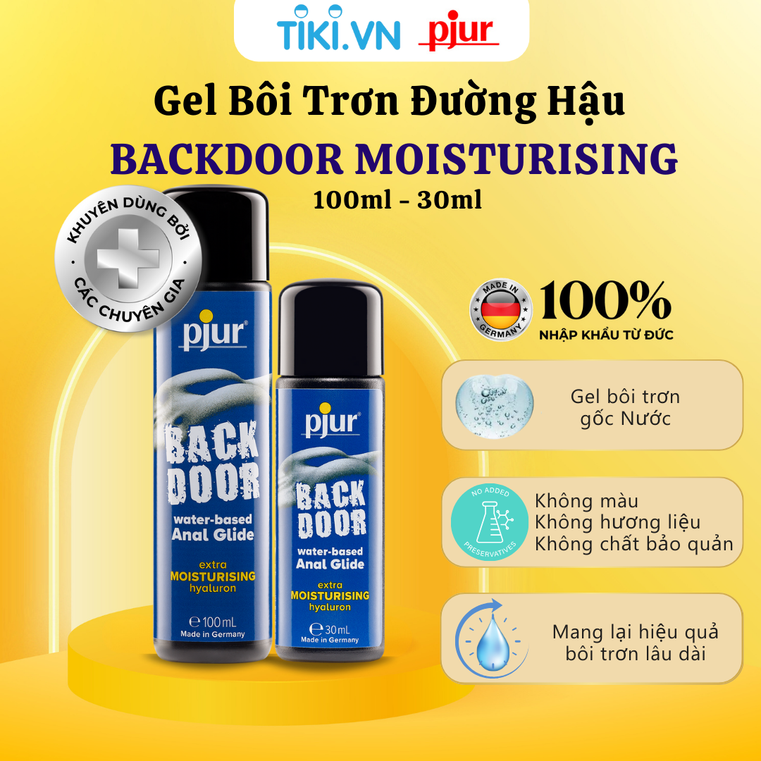 Gel bôi trơn cho quan hệ đường hậu Pjur Backdoor Moisturising Anal Glide 100ml cấp ẩm tốt làm dịu da an toàn