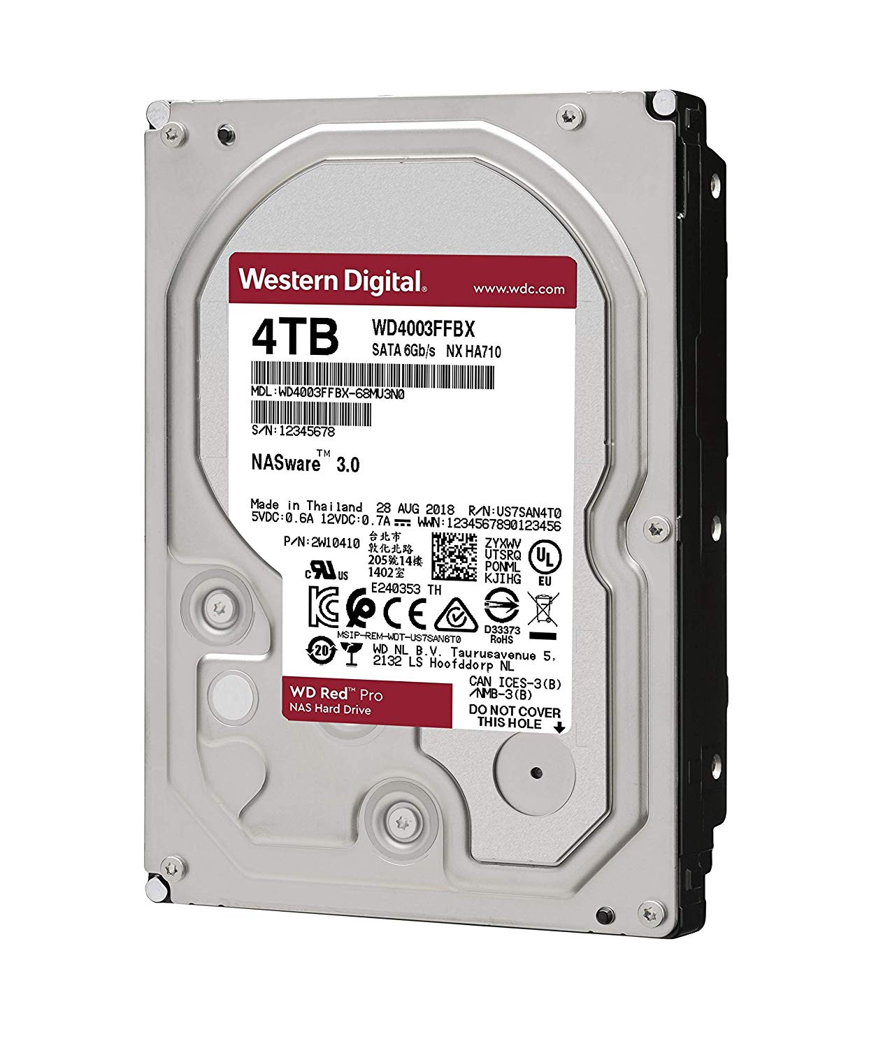 Ổ cứng HDD WD Red Pro 4TB 256MB 7200RPM WD4003FFBX - Hàng Chính Hãng