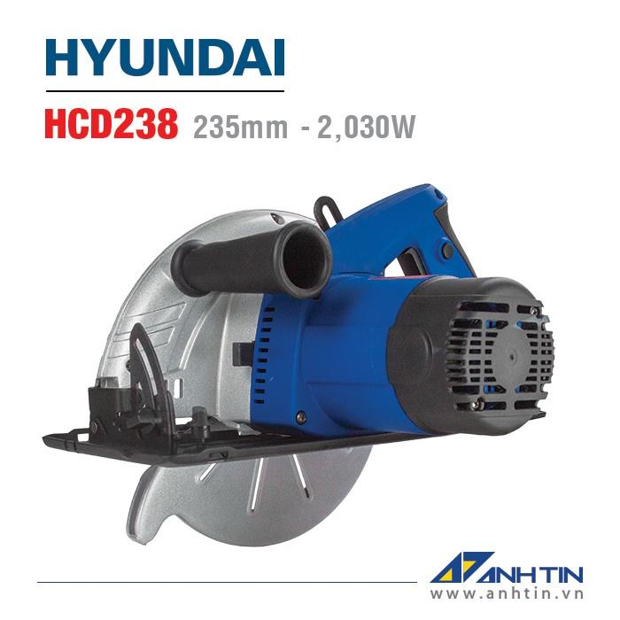 Máy cưa đĩa HYUNDAI HCD238 | Công suất 2.030W | Đường kính lưỡi cắt 235mm | Cắt nghiêng 45º (52mm)