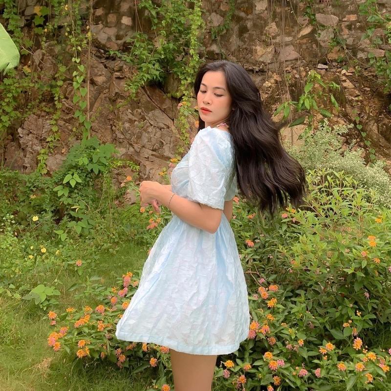 Đầm xoè hoa chìm