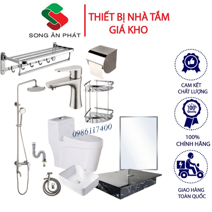 Combo Thiết Bị Vệ Sinh, Combo Thiết Bị Nhà Tắm Trọn Bộ 024– Thiết Bị Nhà Tắm Giá Kho