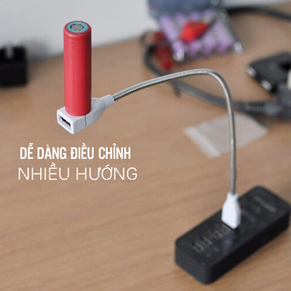 Bộ 2 Cáp Nối Dài USB Mở Rộng 2 Đầu Âm Dương (ngõ Đực - Cái) 35 cm Kim Loại Dẻo Dễ Dàng Điều Chỉnh (Chỉ Cấp Nguồn, Không Truyền Dữ Liệu) Cho Đèn Led USB, Quạt USB Mai Lee