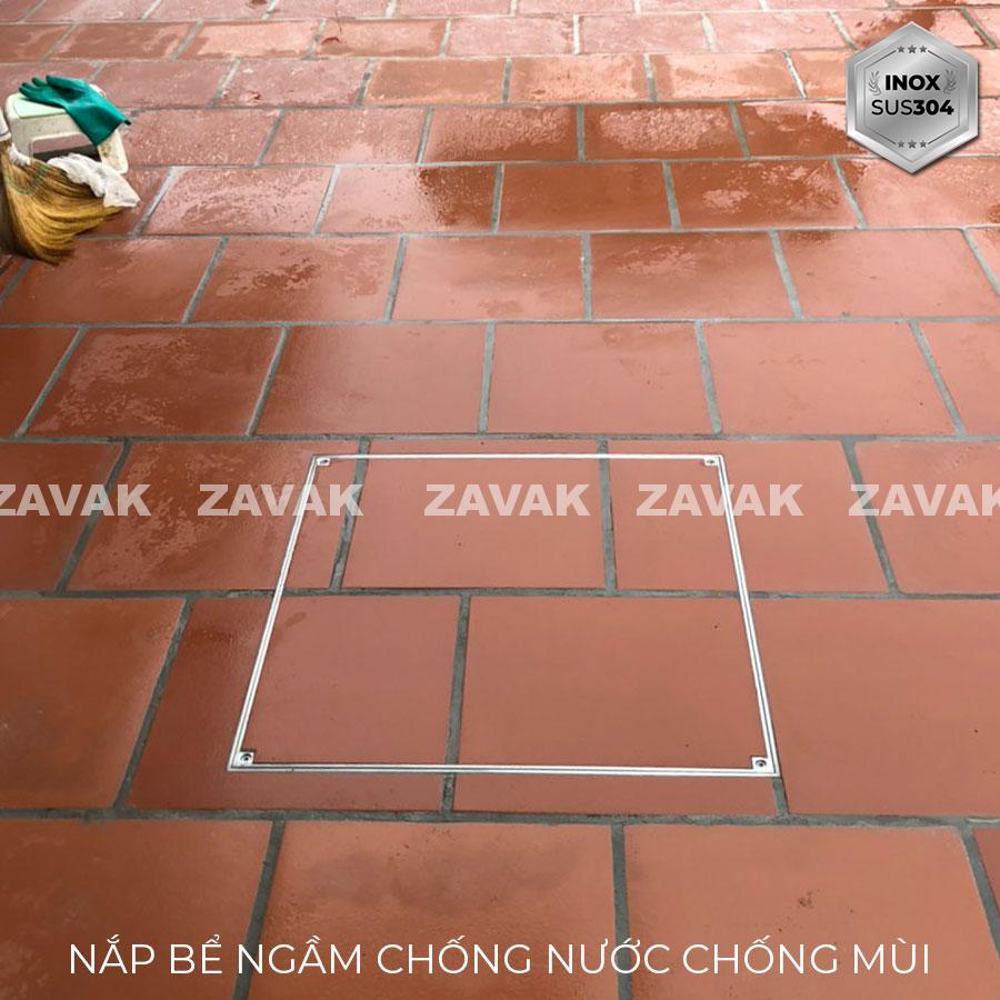 Nắp bể ngầm Zavak Inox 304. MHE 700x700