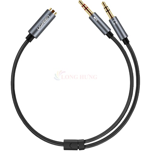 Cáp chuyển AV 3.5mm sang 2 đầu mic và tai nghe Ugreen Audio Cable Aluminum Case 20cm AV140 - Hàng chính hãng