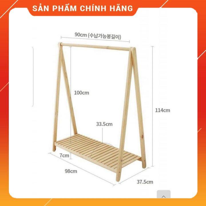 Giàn treo quần áo bằng gỗ, kệ phơi đồ đa năng chữ A