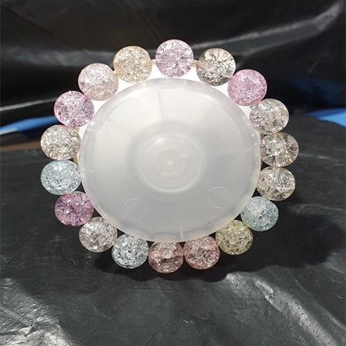 Vòng tay đá tuyết tự nhiên nhiều màu 10li