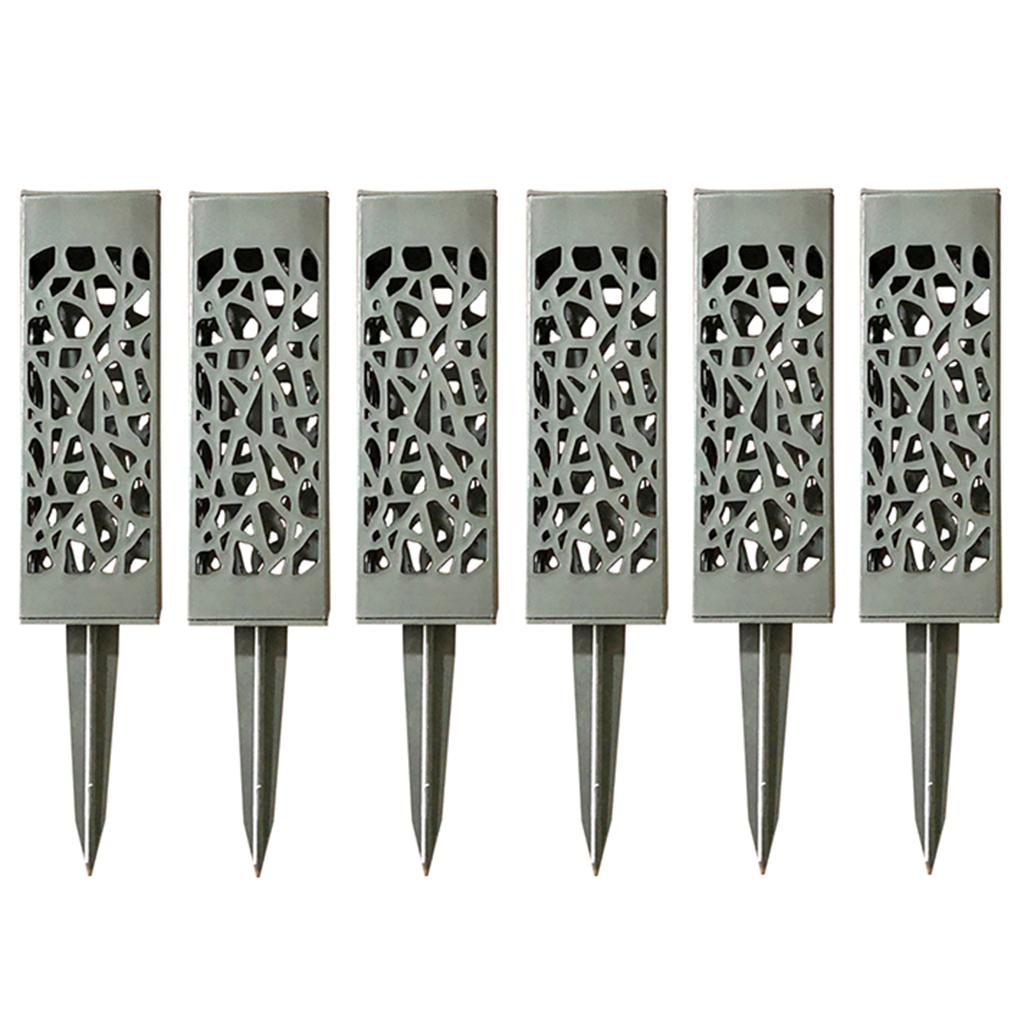 6 Pieces Hollow Solar Lawn Lights Ground Lights Garden Lights
