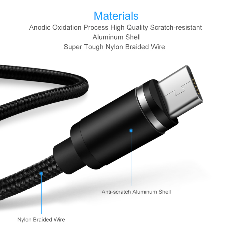 Cáp Sạc Từ Hít Nam Châm 2.4A Elough Model E360 2in1 Lightning Và MicroUSB Chính Hãng Phân Phối