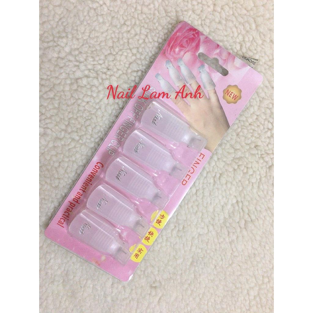 Kẹp ủ móng tay set 5 ngón, kẹp ủ móng làm nail