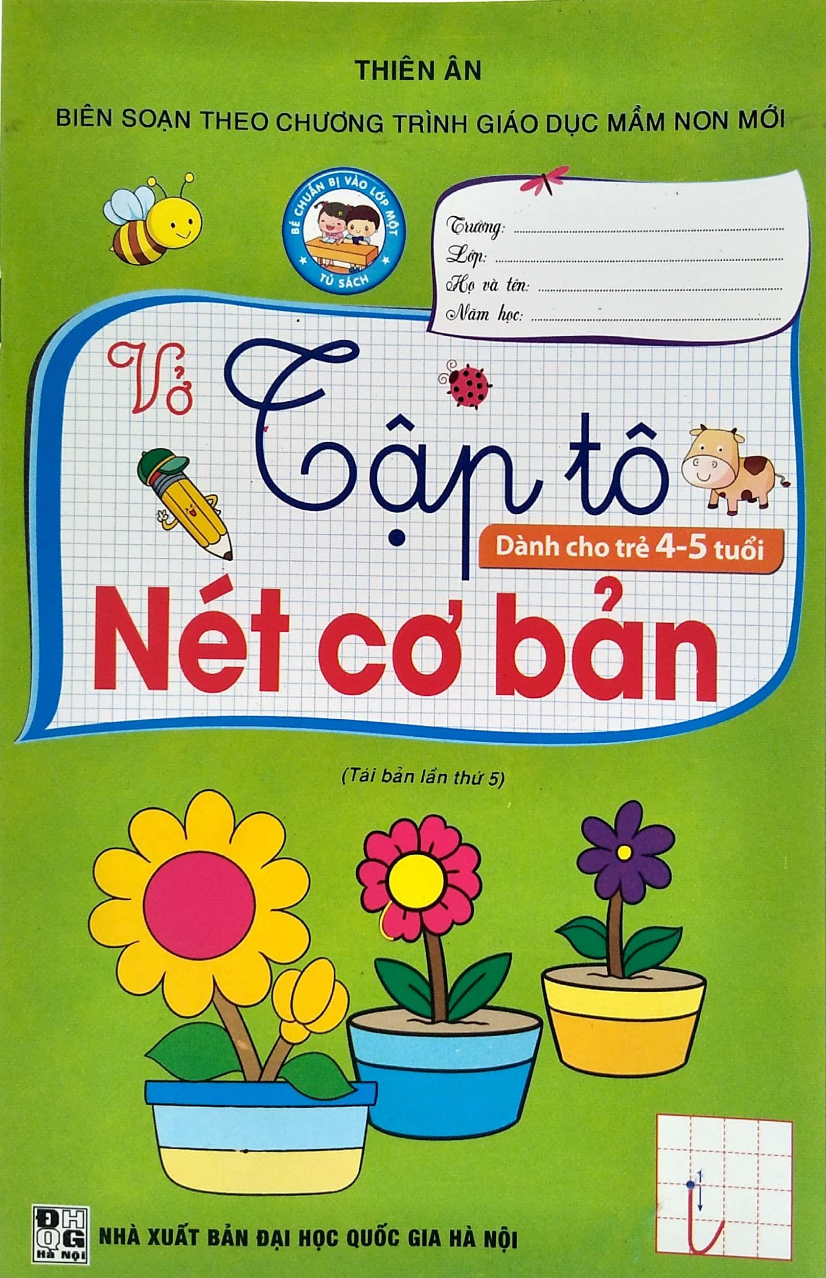 Vở Tập Tô Nét Cơ Bản (Dành Cho Trẻ 4-5 Tuổi)