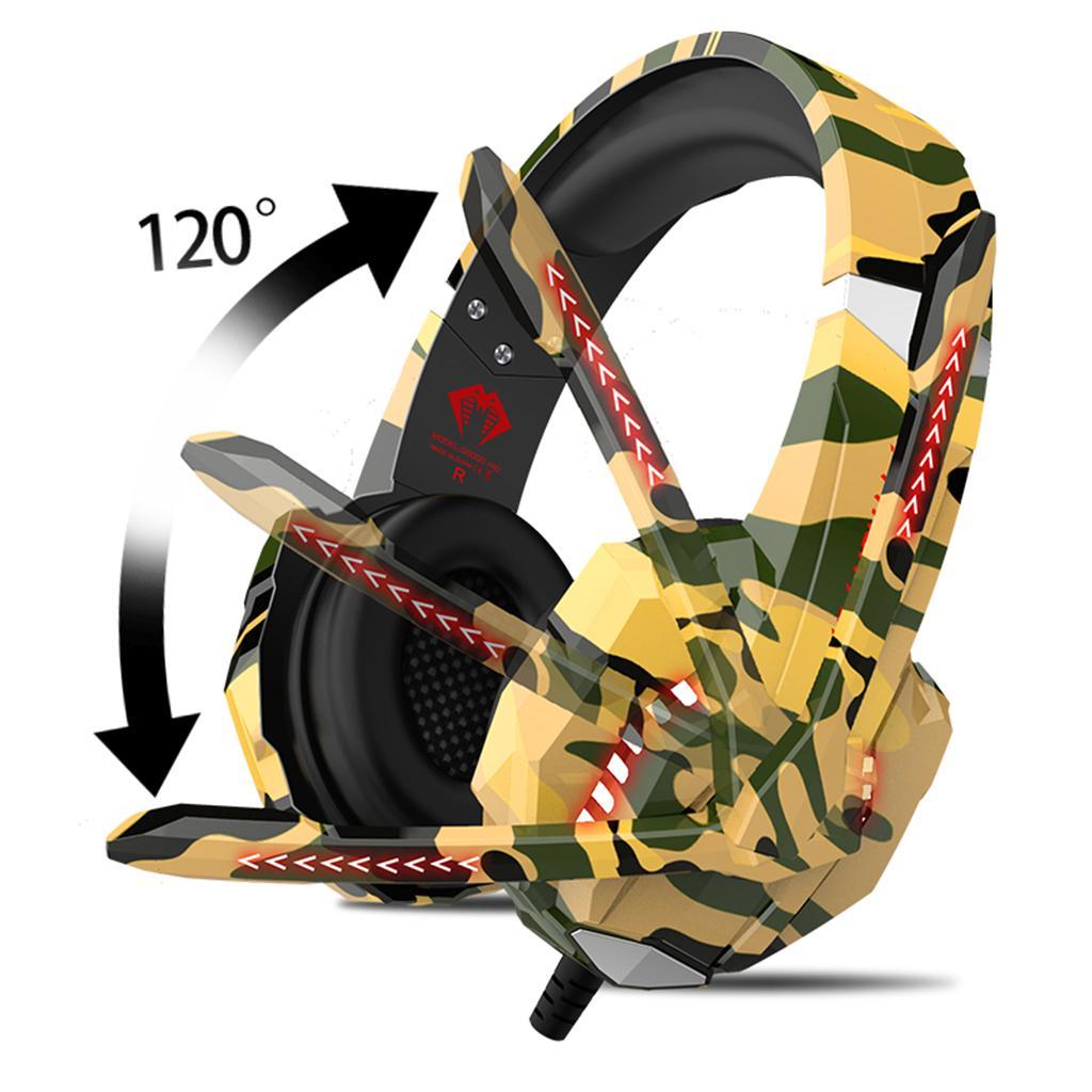 Gaming Headset with Mic for PC Games Laptop Yellow
