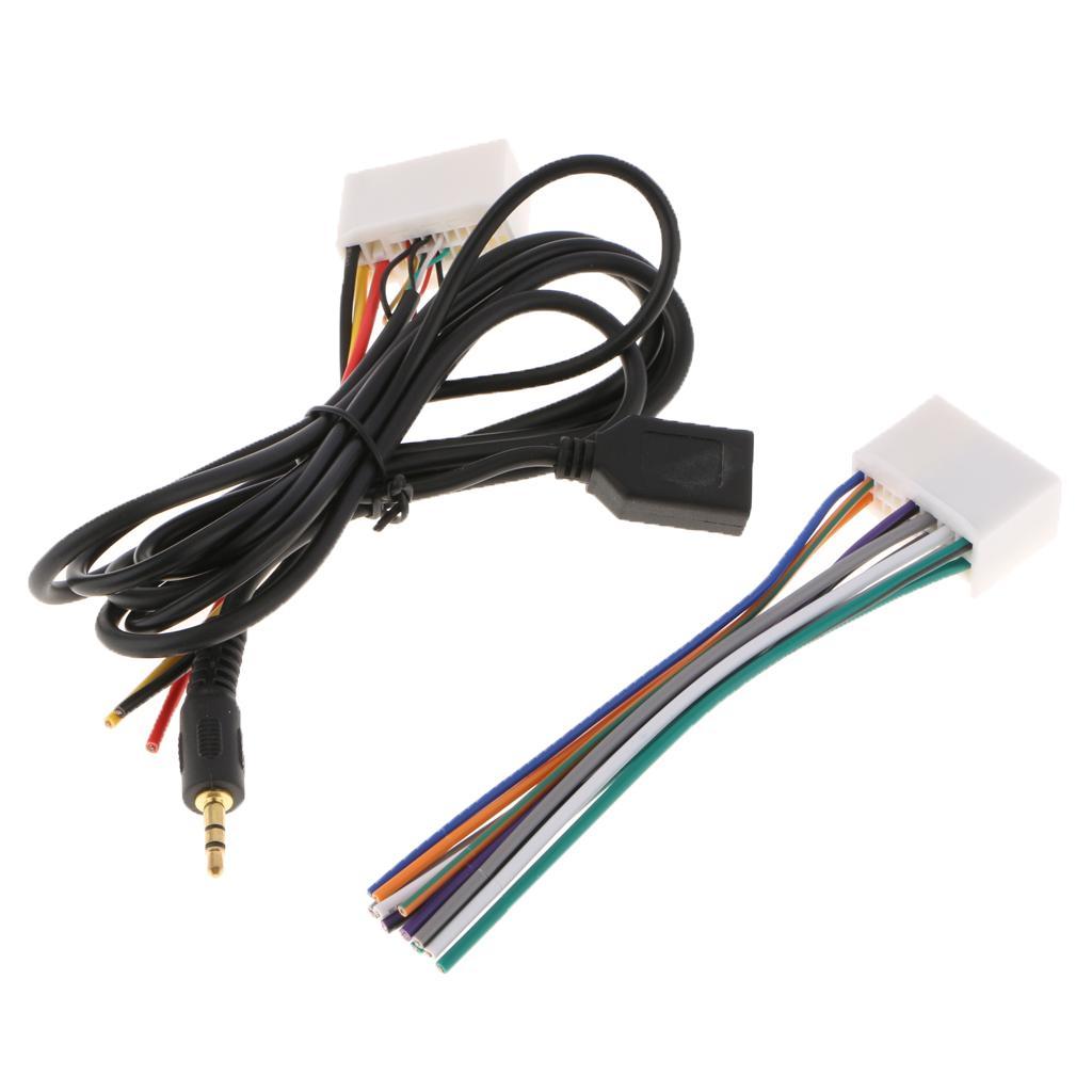 Wire Harness to Connect An Stereo Receiver +USB AUX Line for
