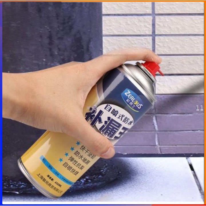 Bình xịt chống thấm đa năng chai xịt ngăn dột nước trần sàn mái tôn, chân tường nhà (màu trắng) - Hàng Chất Lượng